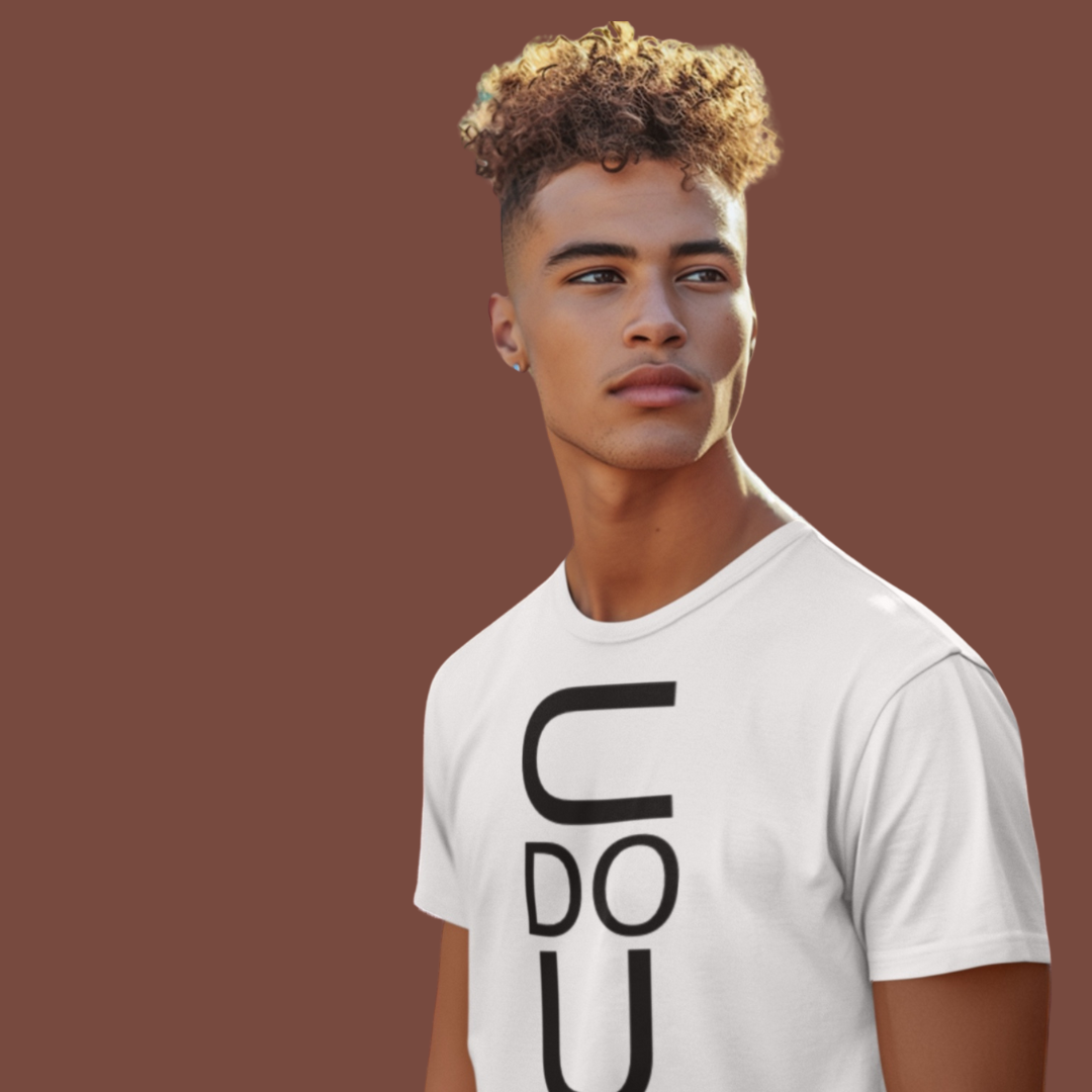 Stylish model showcasing the T-SHIRT era 1 A/W 24-25 Collection – New era, perfect for luxury sportswear enthusiasts.